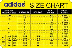 adidas football kit sizing